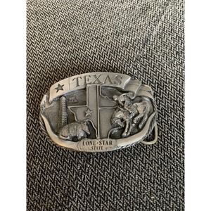 Vintage Texas Belt Buckle Lone Star State 1988 C&J USA VGC Cowboy Western